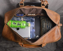 Men's Retro First Layer Cowhide Portable Large Bag Bag