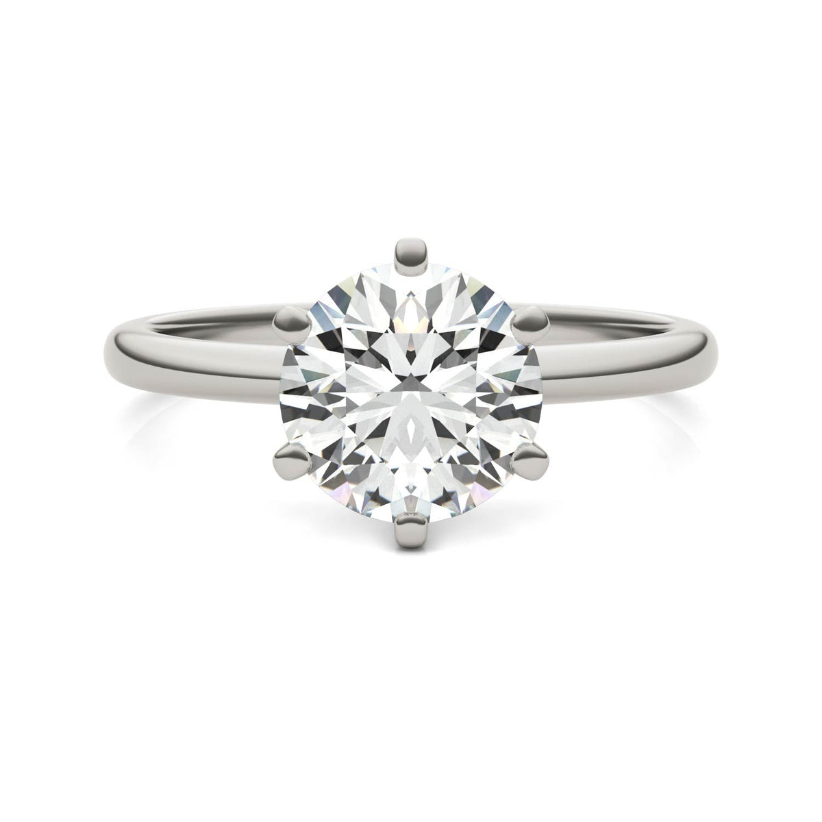 2.00 CTW AGI Certified Lab Grown Diamond Solitaire Engagement Ring – G-VS Clarity, 14K White Gold