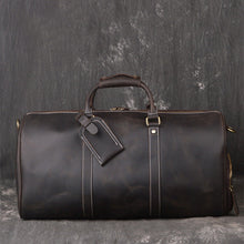 Men's Retro First Layer Cowhide Portable Large Bag Bag
