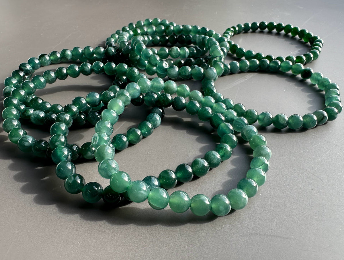 Guatemalan Jadeite Bead Bracelet - 6mm