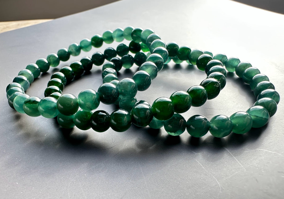 Guatemalan Jadeite Bead Bracelet - 6mm