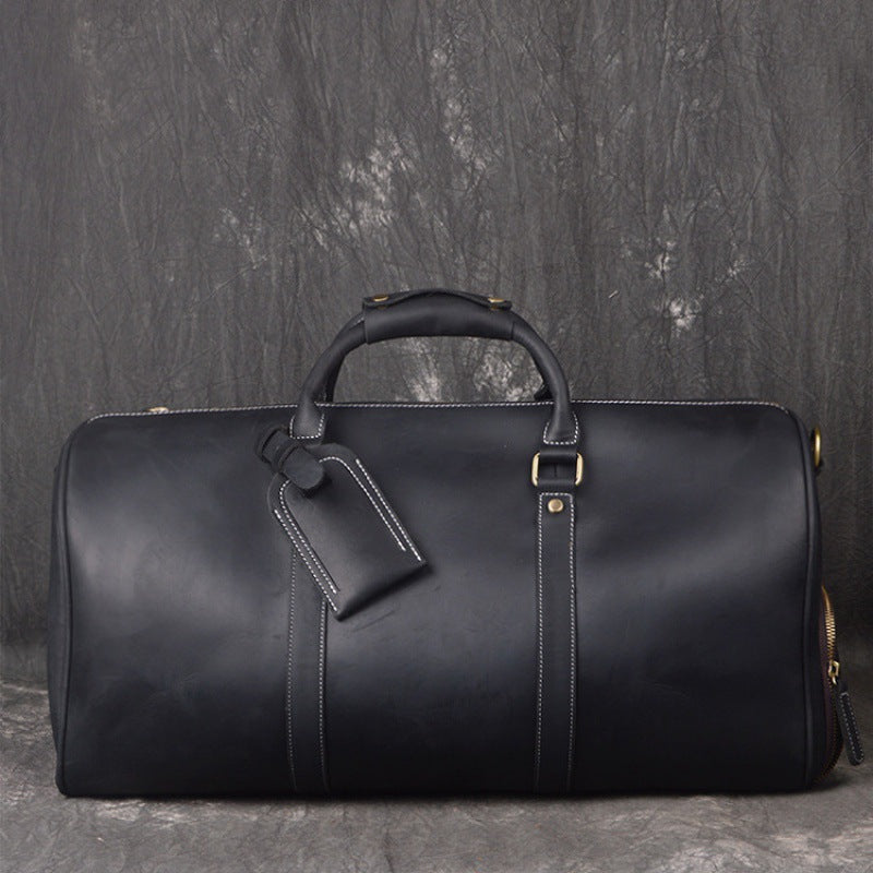 Men's Retro First Layer Cowhide Portable Large Bag Bag